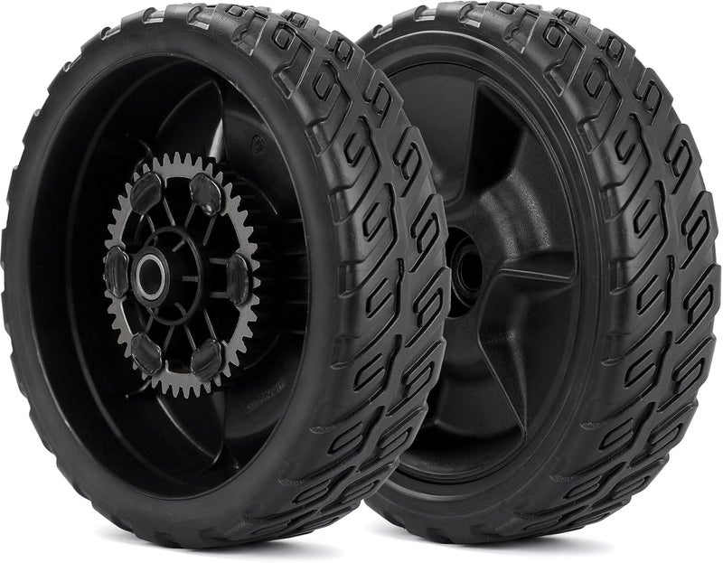 GICOOL GIGOOL 42710-VR8-N00ZA Lawn Mower Rear Wheels, 8 Inch Wheels Kit for Honda HRN216, 2 Pack - Image 1